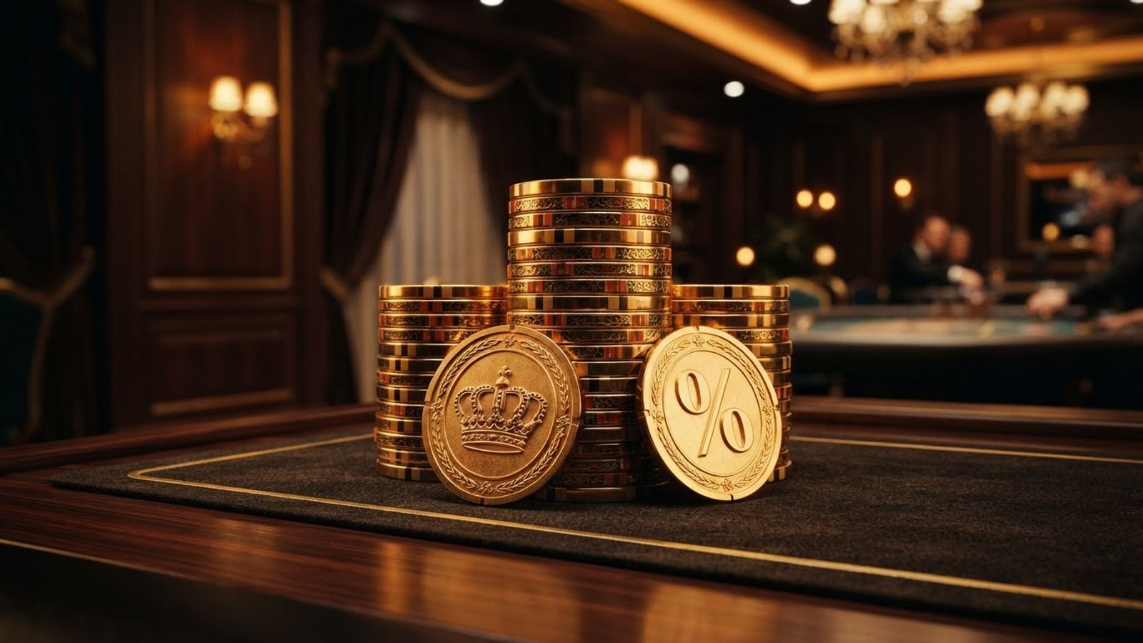 Programa VIP con fichas doradas y recompensas